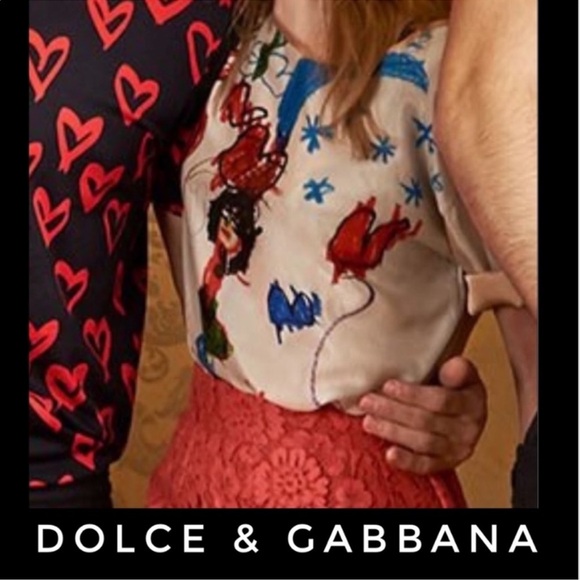 New with tags Authentic Dolce & Gabbana luxury designer San Valentine blouse XS - Picture 1 of 11